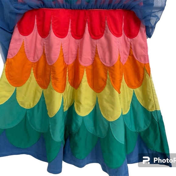 Mini Boden Rainbow Scallop Mermaid Dress, size 9-10 - Picture 5 of 5